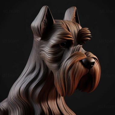 3D model Zwergschnauzer dog (STL)